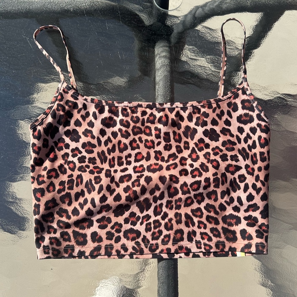 Summersalt Midi Sports Bra Tank Top in Leopard - Picture 3 of 7